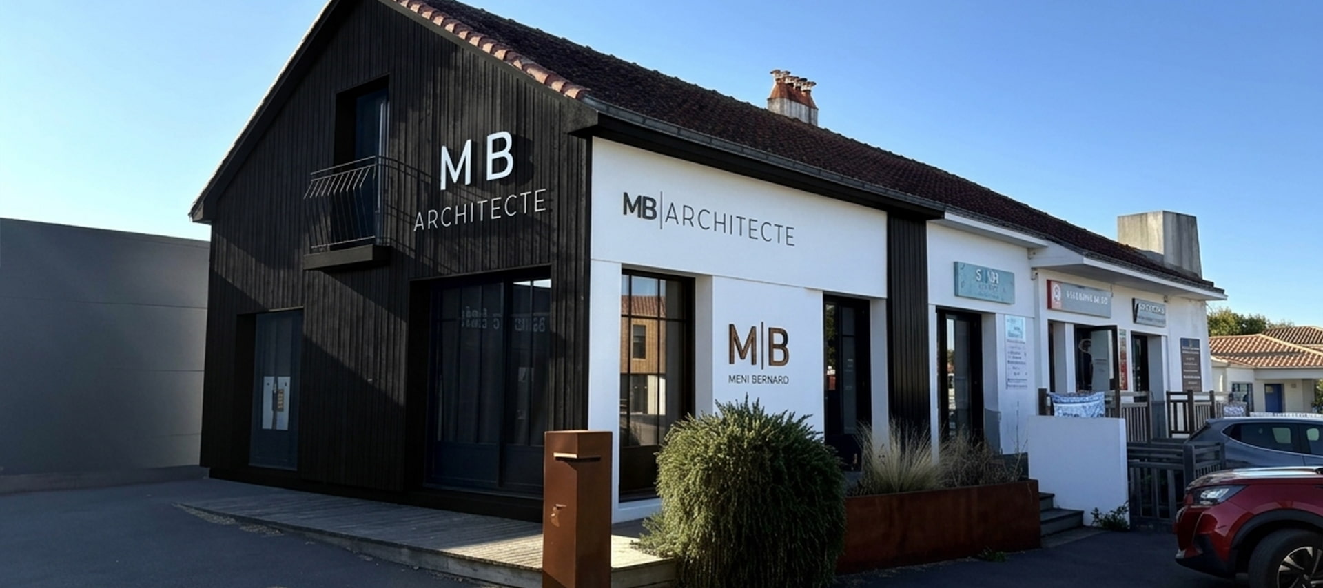 Vue extérieure du cabinet MB architecte à Brétingolles-sur-Mer